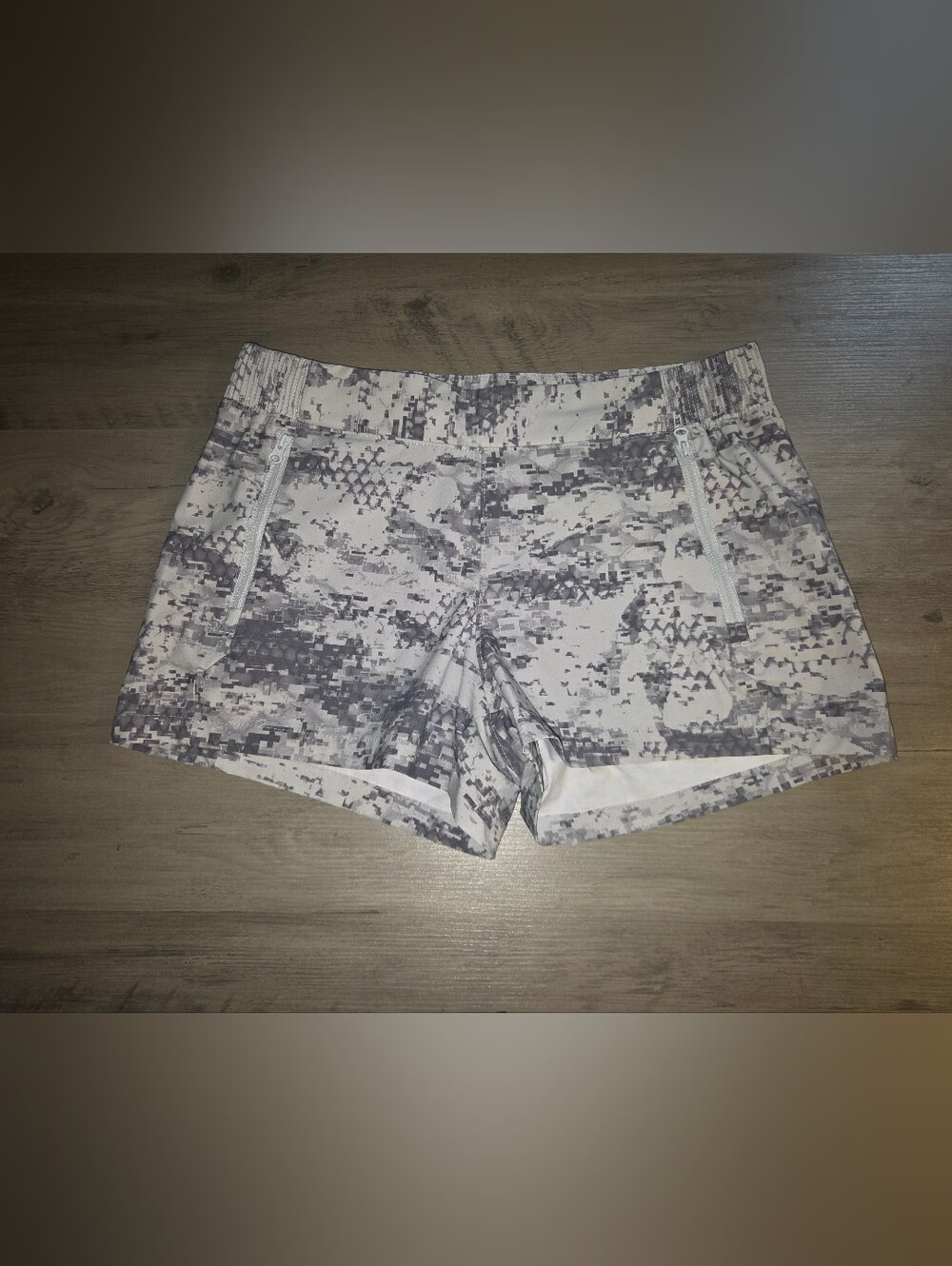 Columbia Gray Digital-Camo Bike Shorts